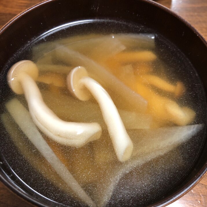 大根としめじの中華スープ